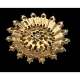 Vintage Austrian Cut Crystal Sunburst Brooch Pin