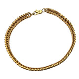Vintage Gold Tone Woven Mesh Bracelet 7" With Lobster Clasp