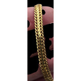 Vintage Gold Tone Woven Mesh Bracelet 7" With Lobster Clasp