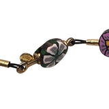 Floral & Leaf-Themed Polymer Clay Necklace & Earrings Set With Vibrant Colors & Detailed Patterns 21 " X 1 1/2 "