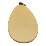 Vtg Hand Carved Scrimshaw Tear Drop Pendant Necklace Signed By Simon 1.5"x0.875"x0.125" Ivory Tone