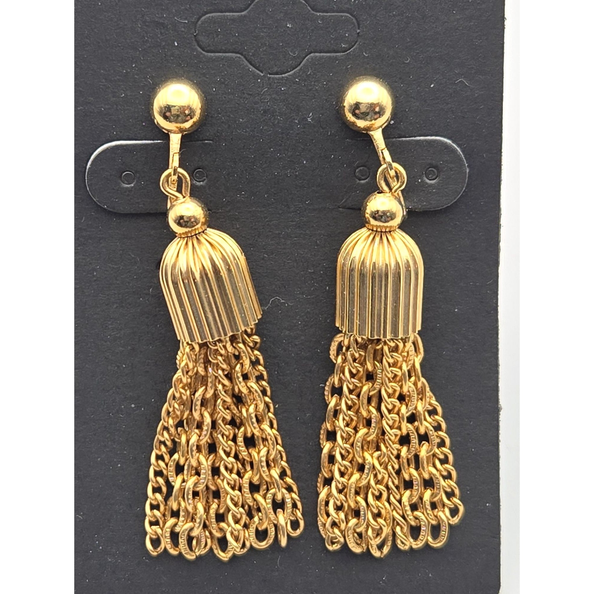 Vintage Gold-Tone Sarah Coventry Tassel Clip-On Earrings – DEWEYTIQUES