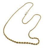 Vtg 10 Kt Yellow Gold Lightweight Rope Chain Necklace 18" Italy Stamped 10 Kt 3.12 Grams Elegant Design