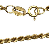 Vtg 10 Kt Yellow Gold Lightweight Rope Chain Necklace 18" Italy Stamped 10 Kt 3.12 Grams Elegant Design