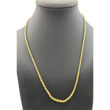 Vtg 10 Kt Yellow Gold Lightweight Rope Chain Necklace 18" Italy Stamped 10 Kt 3.12 Grams Elegant Design
