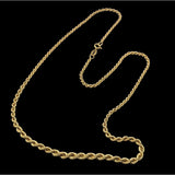 Vtg 10 Kt Yellow Gold Lightweight Rope Chain Necklace 18" Italy Stamped 10 Kt 3.12 Grams Elegant Design