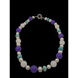 Baroque Pearl Amethyst & Quartz Beaded Necklace With Toggle Clasp
