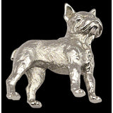 Rare Vintage Trifari French Bulldog Silver-Tone Brooch Pin 2 1/2 " x 2 3/4 "