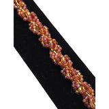 Handmade Vintage Style Seed Bead Bracelet With Gold-Tone Accents & Lobster Clasp