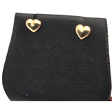 14K Gold Heart Stud Earrings Petite